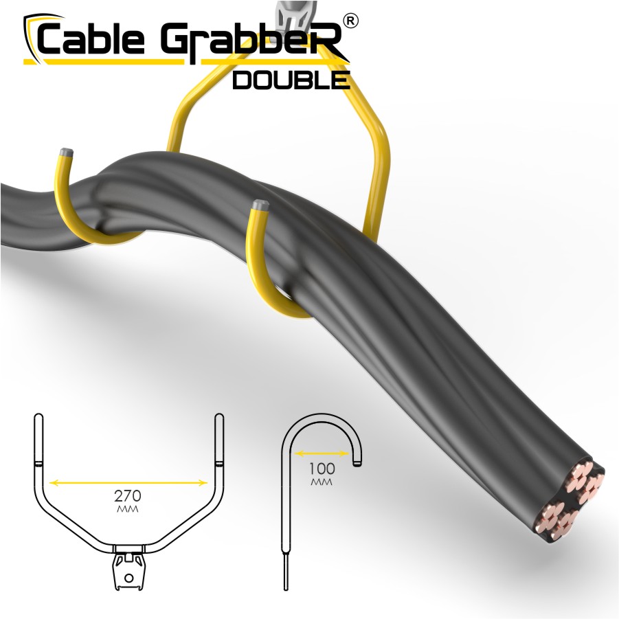 Инструмент безопасности для ручного перемещения кабелей Cable Grabber DOUBLE STCGD 120